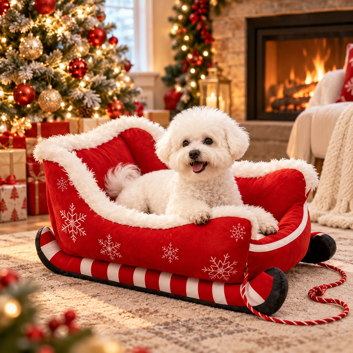 Weihnachts Schlittenbett