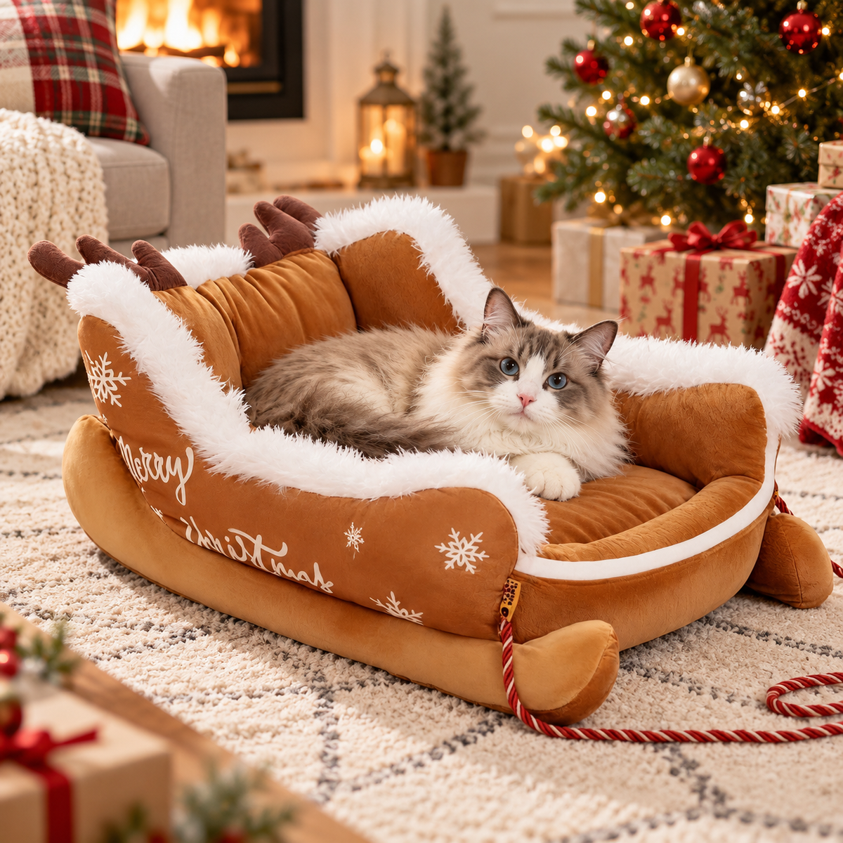Weihnachts Schlittenbett